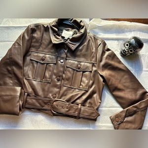 NWT Brown Cropped Jacket